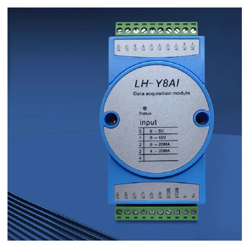 

LH-Y8AI analog acquisition module 8-channel differential 16 bit ADC current to voltage MODBUS input