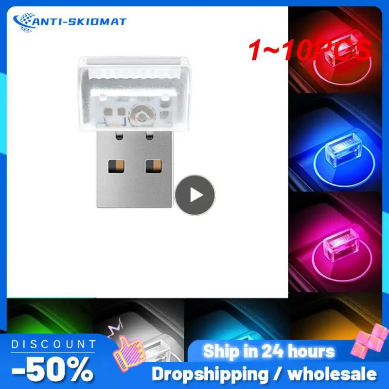 1~10PCS LED Light Mini Night Light Power Bank Charging USB Plug Lamp Small Book Lamp LED Eye Protection Reading Light Car Lights