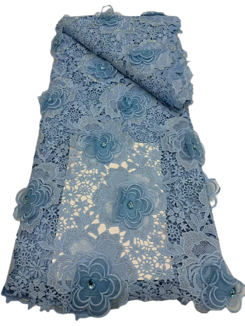 Tela de encaje de guipur 3D co - Embroidery Lace reseña y precio