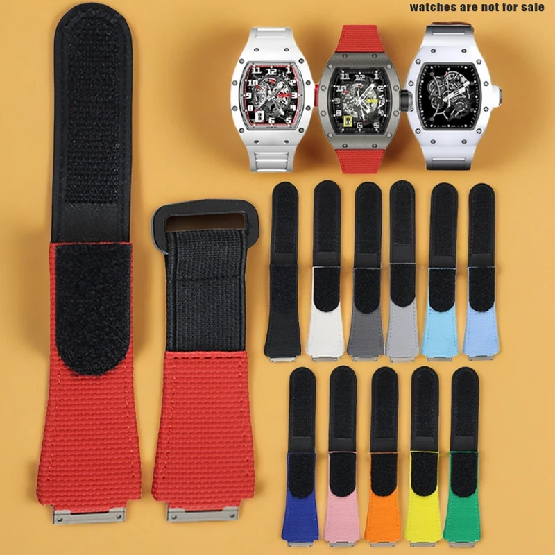Correa de reloj de goma personalizada FKM para correa de reloj Richard con gancho y bucle de goma fluorada RM011 RM030 RM005 RM055 RM35-01
