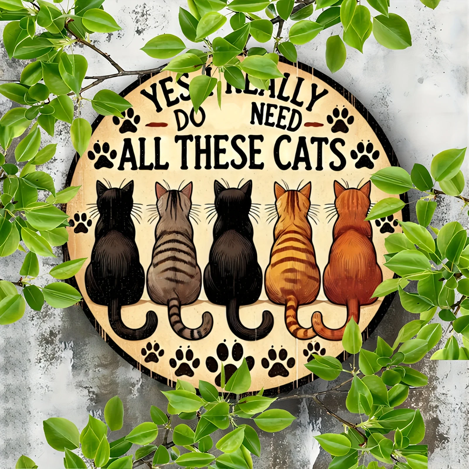 Metal Cat Lovers Wall Art - 