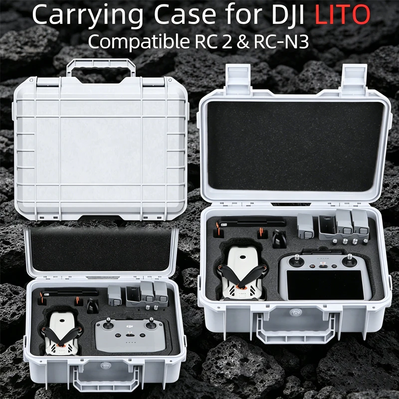 

Portable Hard Storage Case for DJI LITO 1 X1 RC 2 RC N3 Drone Waterproof Travel Carry Bag Organizer Protective Box Accessories