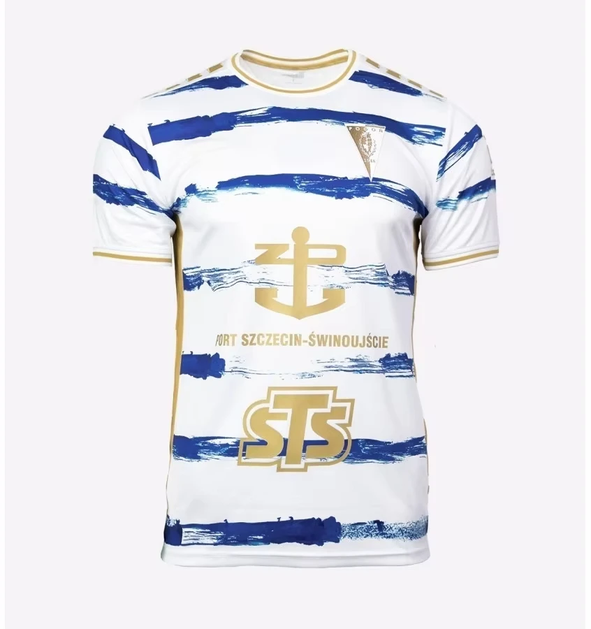 26-27 Pogoń Szczecin Football Jersey Match Training Uniform Poland Summer Sports Men's Women's Breathable  comfortable T-Shirt