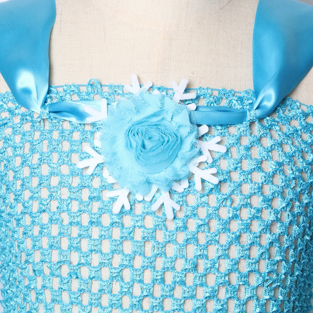 Sneeuw Koningin Prinsessenjurk Kroon Toverstaf Tas Handschoen Ketting Armband Ring Oorbel Set Vakantie Feest Optreden Kostuum