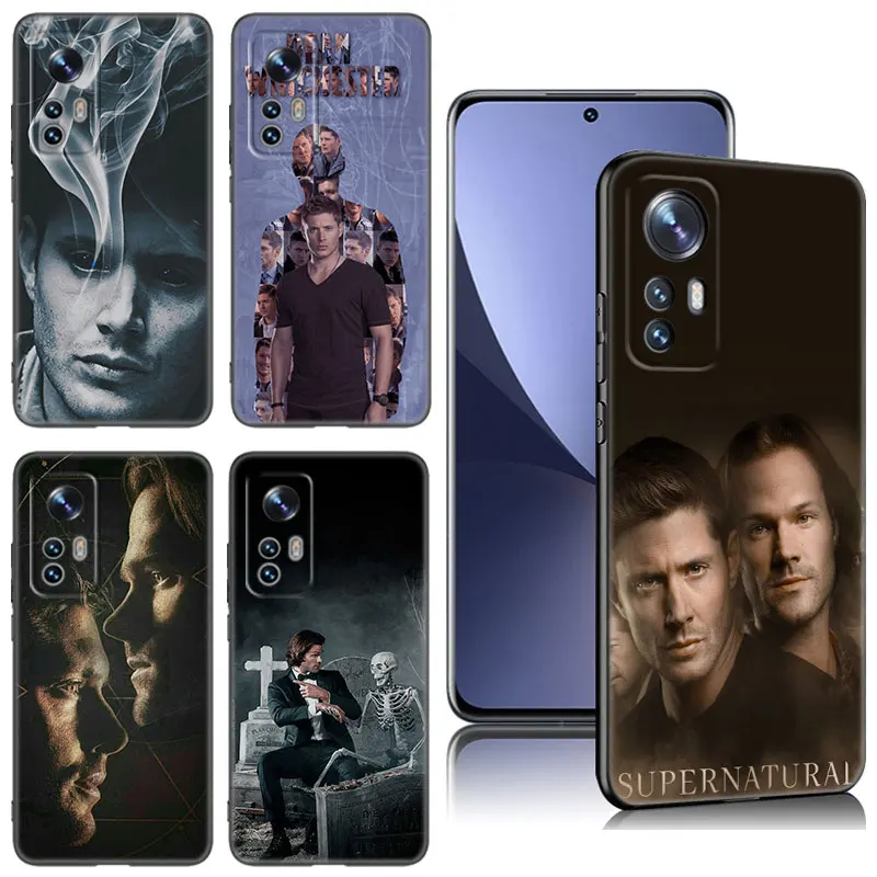 Supernatural Black Silicone Phone Case For Xiaomi Mi 9 SE 8 10 10T 11 12 13 Lite 9T 11T 12S 12T 13T 14 Pro 5G NE 11i 12X