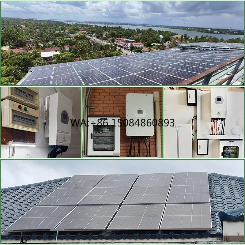 All in One Solar Pv on Grid System 3KW 5KW 6KW Complete Home Single Phase Solar Power System Kit