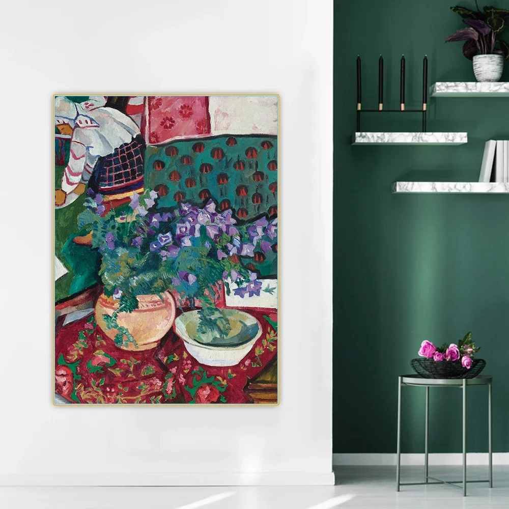 سيتون ناتاليا جونشاروفا 《Still Life (Bluebells)》لوحة زيتية قماشية عمل فني ملصق صورة ديكور جدار ديكور ديكور المنزل #2