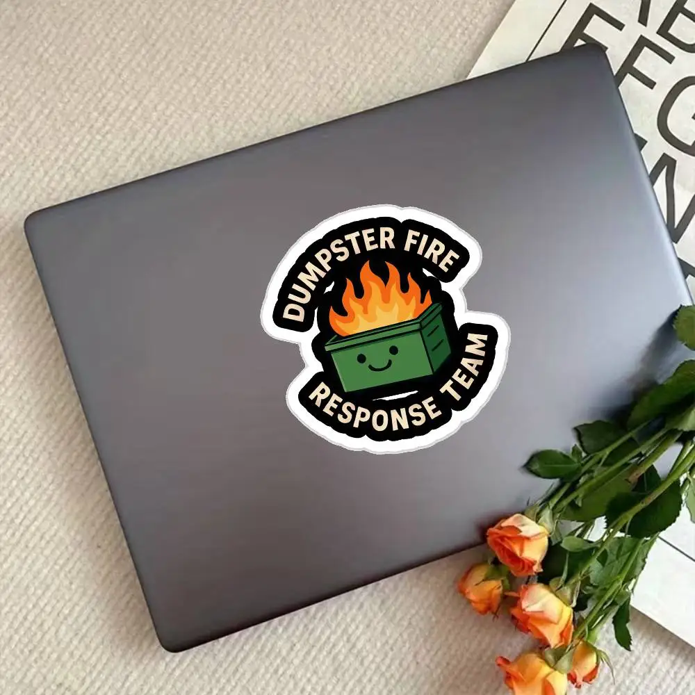 Dumpster-fire-response-team Waterproof Stickers For Decorating Car Windows Motorcycles And Computers.