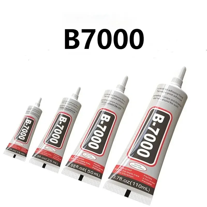 B7000 adesivo transparente para reparo de telefone, cola universal de plástico para vidro diy b-7000 com aplicador de precisão 15ml 25ml 50ml 110m