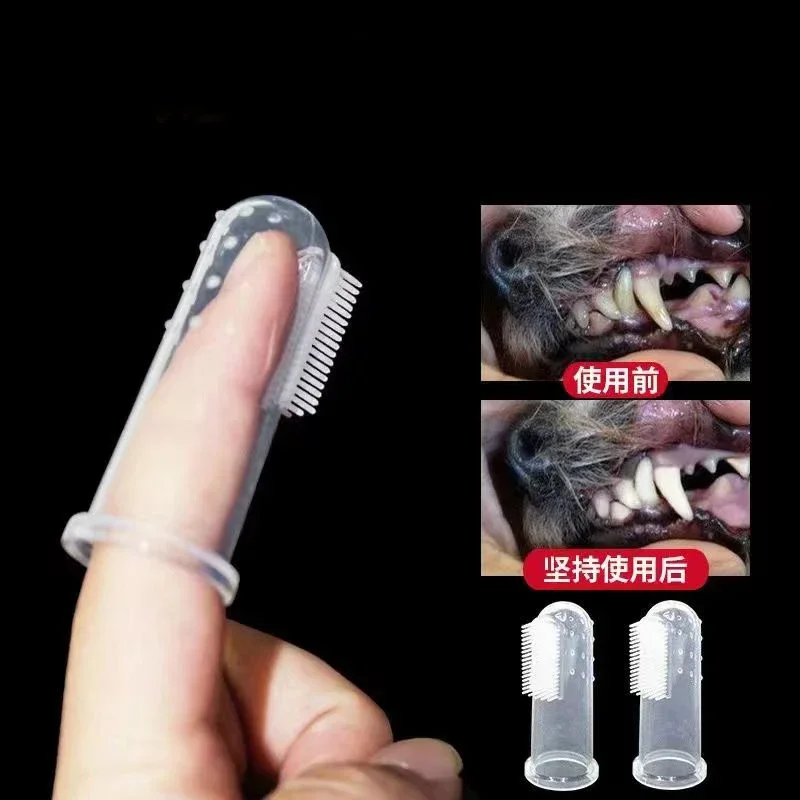 Weiche Silikon-Fingerzahnbürsten für Haustiere, Hundebürste, zur Beseitigung von Mundgeruch und Zahnstein, Zahnpflege-Tool, Katzenreinigungsbürste, Silikagel-Haustierzubehör – Detail 12