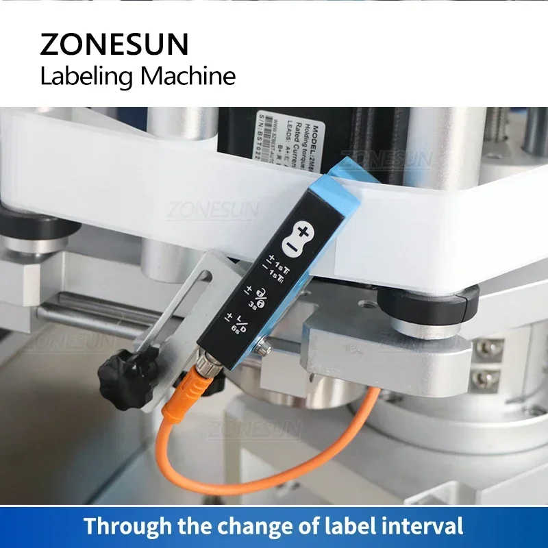 ZONESUN ZS-TB805B Etichettatrice semiautomatica da tavolo Barattolo esagonale cosmetico Bottiglie di plastica rotonde in vetro Vasche quadrate