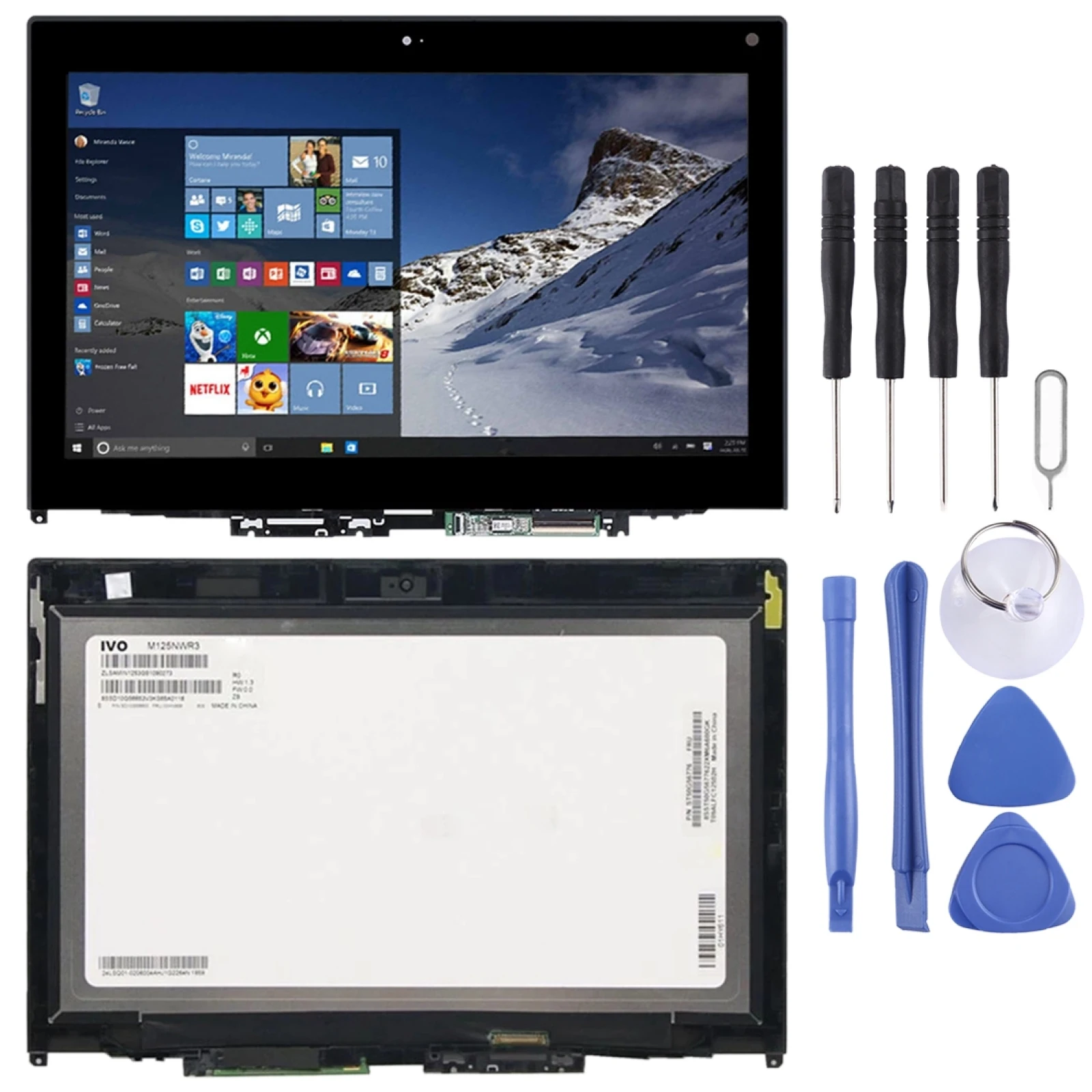 1366 x 768 HD OEM LCD Screen for Lenovo Thinkpad 12.5 inch Yoga 260 Digitizer Full Assembly with Frame