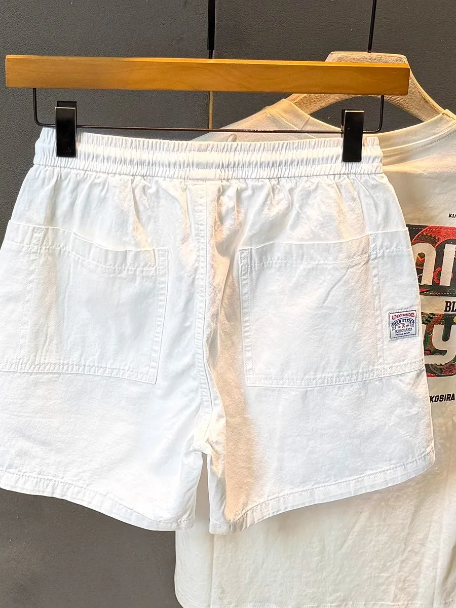 

plus Size Summer Spor Casual Four-Quarter ort orts Men's Trendy Haome Pure Cotton Loose Beach Pants