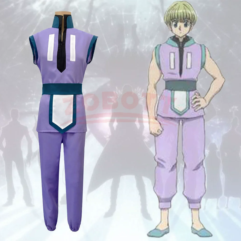 3 Pcs Anime Cosplay Costume Unisex Long Sleeve Top Pants Matching Accessories Full Suit For Comic Con Halloween Carnival Party