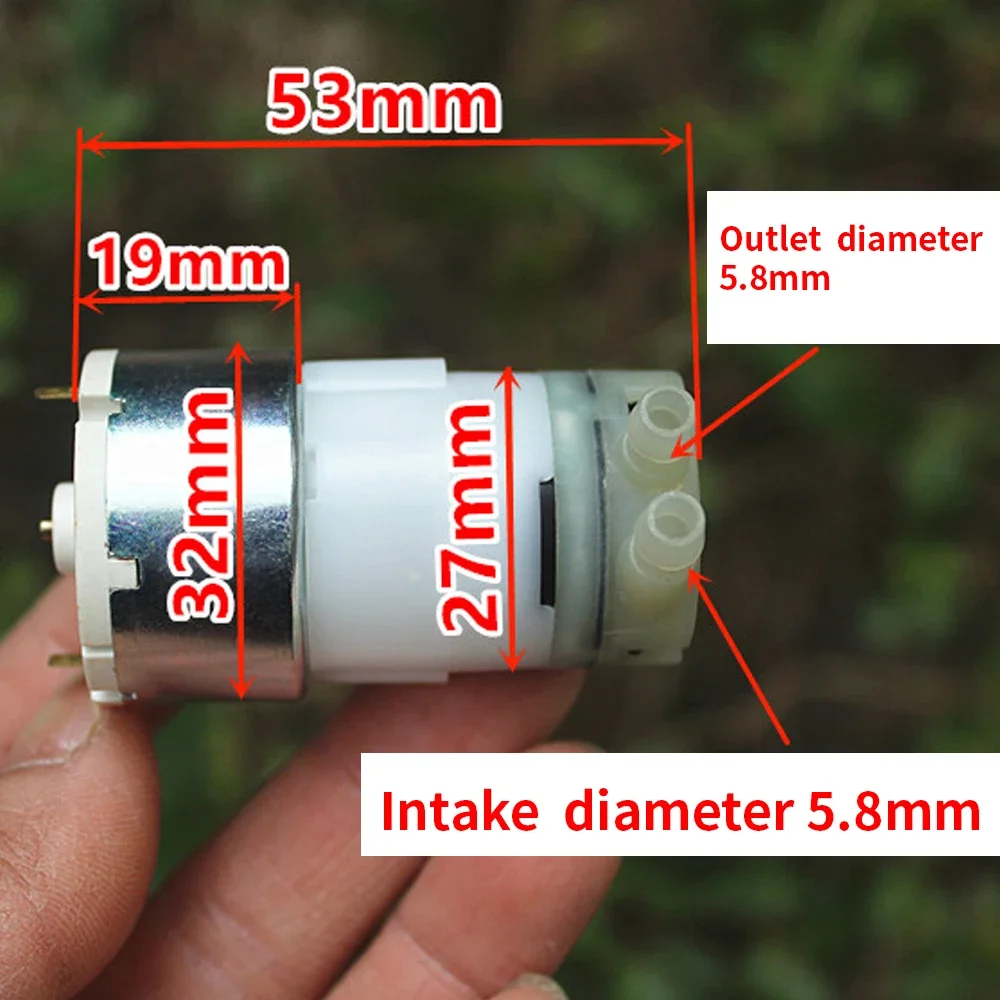 1PC 500 Micro Water Pump DC 7V-12V Self Priming Pump Silent Electric Motor Diaphragm Pump Large Flow Side interface