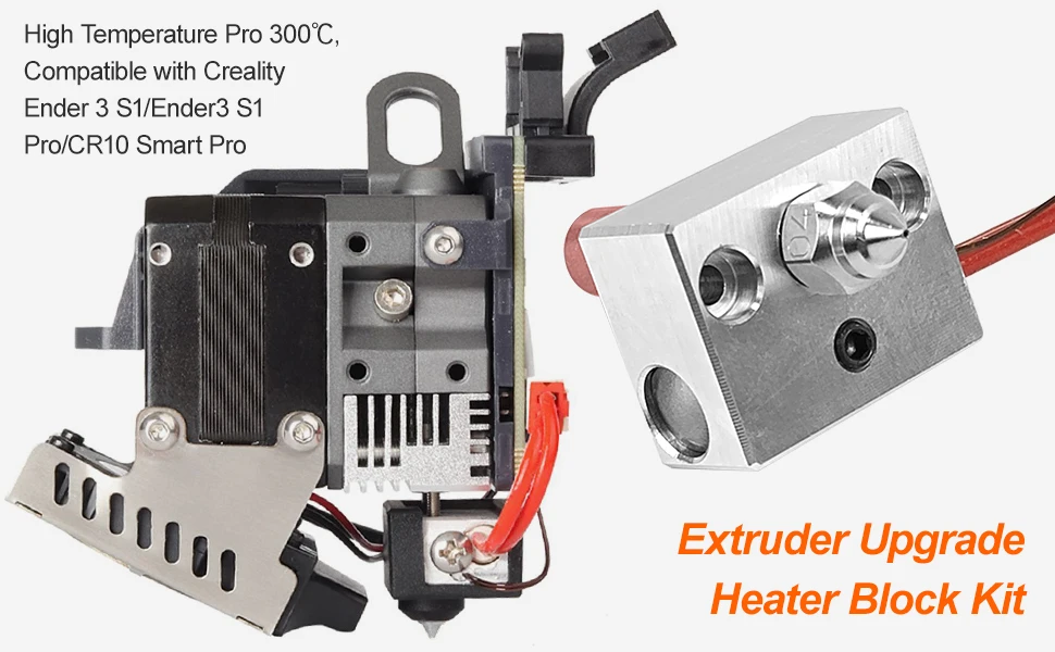 Offizielles Sprite Extruder Upgrade Heizblock-Kit für hohe Temperaturen ℃ Titan-Heatbreak-plattierte Kupferdüse für Ender 3 S1 – Detail 5