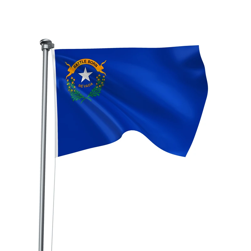 Gaslight Gatekeep Girlboss 5' x 3' Nevada State Flag Banner Polyester with Brass Grommets 150cm x 90cm