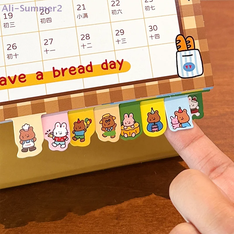 2026 calendário de mesa dos desenhos animados padrão dos desenhos animados pequeno calendário de mesa bolso perfurador plano superfície decoração ornamentos