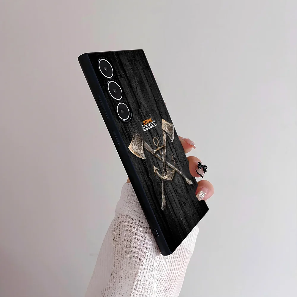 S-STIHLs بالمنشار مسجل جراب هاتف متجمد عدم الانزلاق غطاء كامل حقيبة لهاتف سامسونج غالاكسي S25 S24 S23 S22 S21 S20 الترا بلس 5G