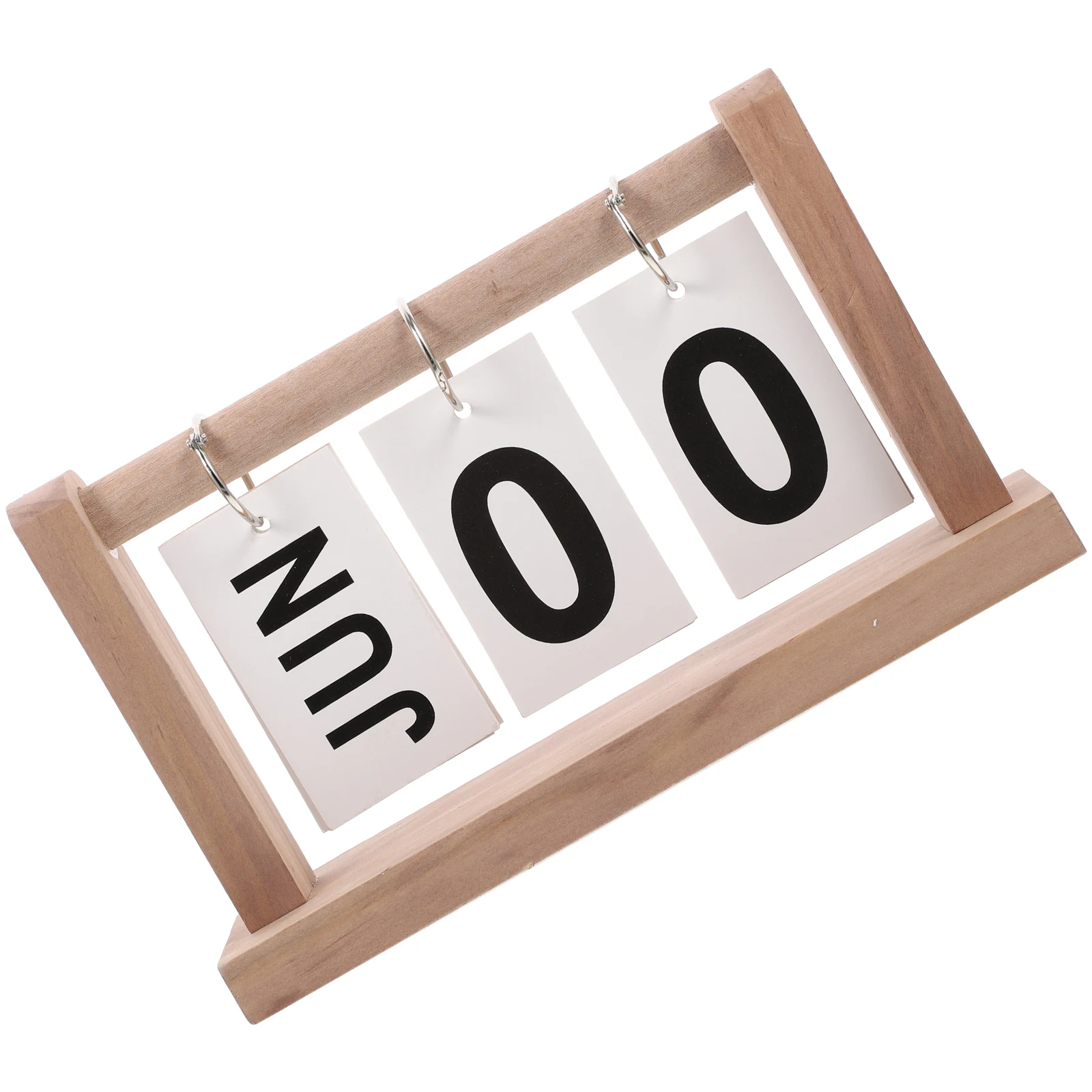 Calendario de escritorio Retro, papel con tapa de madera, accesorios de mesa de oficina de pie, diseño creativo para uso doméstico, escuela, Hotel, Perpetuo