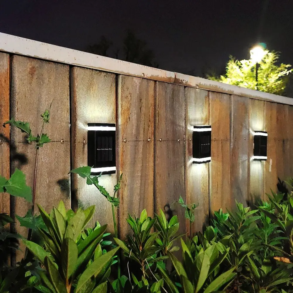 Super Bright Solar LED Light Waterproof Up Down Illuminate Wall Washer Light Modern Easy Installation Outdoor Wall Lantern