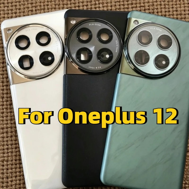 Стеклянная задняя крышка аккумулятора для Oneplus 12 5G CPH2573 CPH2581 CPH2583, задняя панель корпуса с заменой объектива камеры.