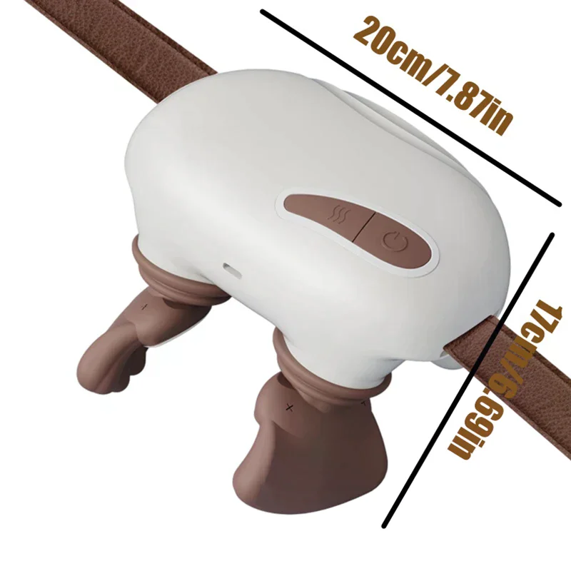 مدلك الرقبة المحاكاة اليدوية الحقيقية مع تصميم العجن 4D، لاسلكي ومحمول لتخفيف آلام الظهر