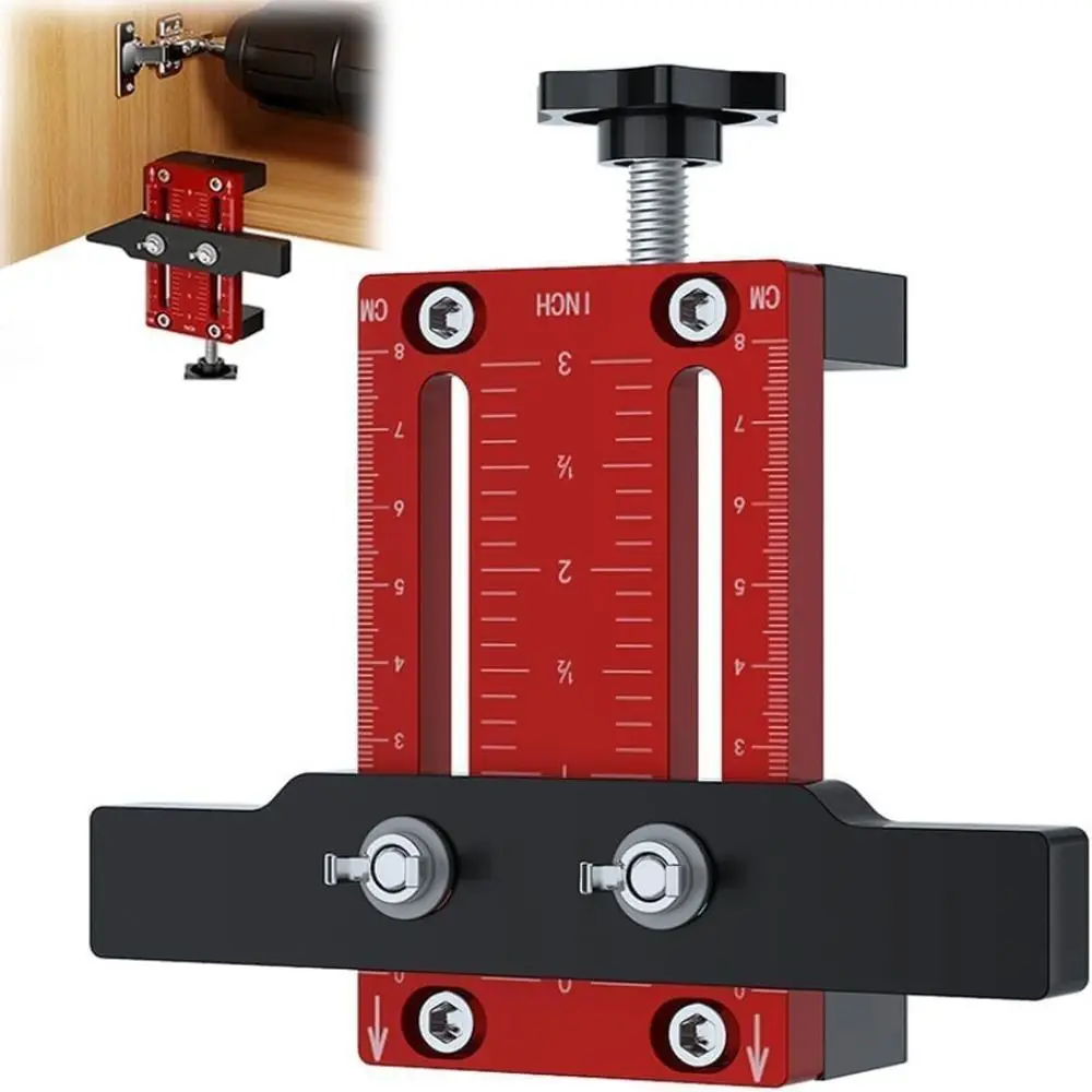 Durable Cabinet Door Installation Positioner Adjustable Wood Board Double Protection Cabinet Hardware Jig Universal Flexibility