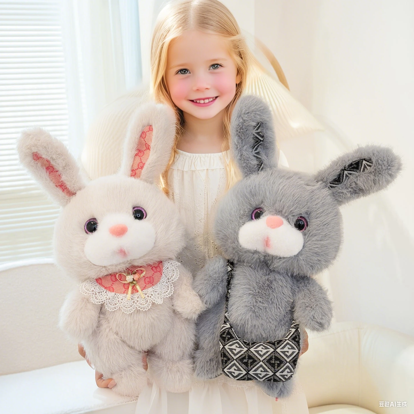 

Rabbit Plush Toy Cartoon Stuffed Animal Toy and Hobby Plush Pillow Bed Sofa Back Cushion Kawaii Room Decor Kids Birthday Gift