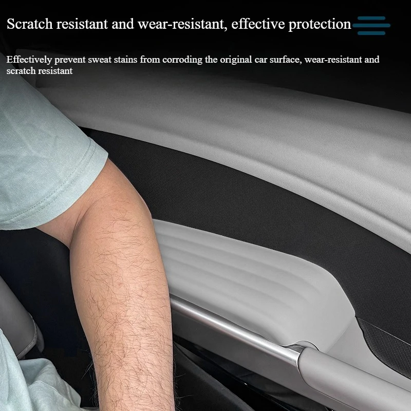 ل BYD Atto 3 Yuan Plus مسند ذراع باب السيارة بطانة حماية من السيليكون سيليكون مكافحة زلة حصيرة أربعة باب مسند الذراع الوسادة #5
