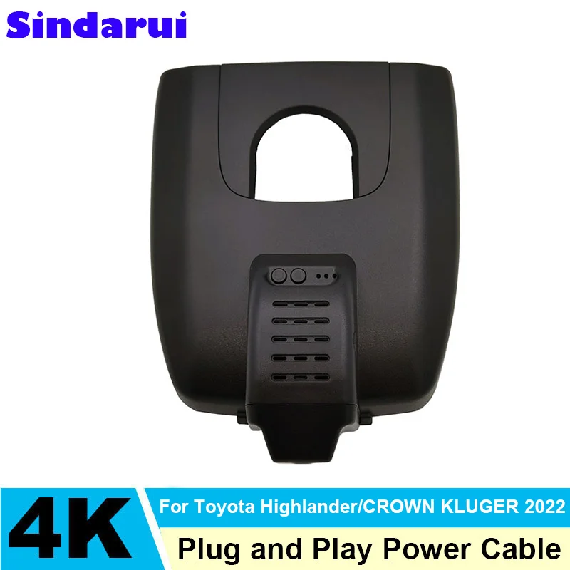 

4K HD 2160P Plug and Play WIFi-соединение Автомобильный видеорегистратор Видеорегистратор с двумя объективами для Toyota Highlander, для CROWN KLUGER 2022