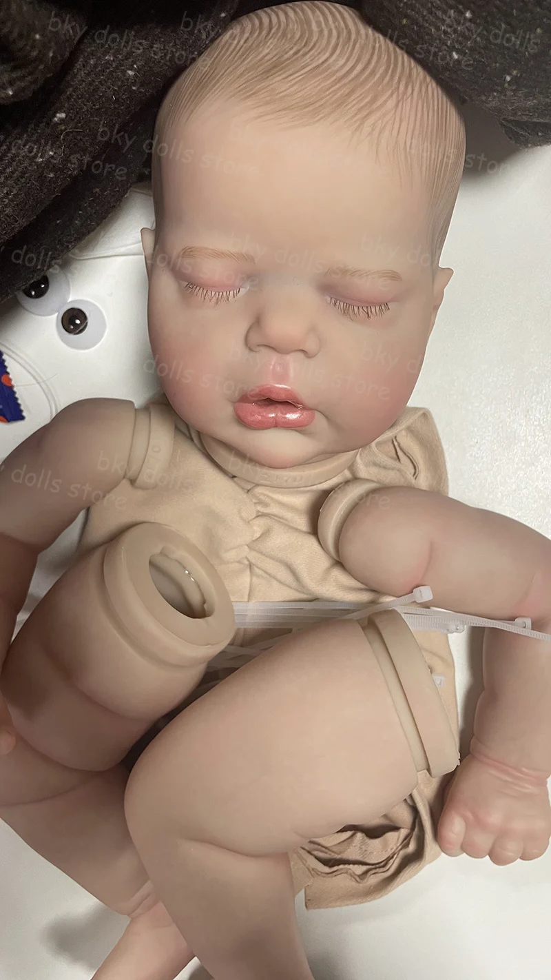 22inch Bebe Reborn Kit Alexis Already Painted DIY Reborn Doll Parts Hand Painted 3D Skin Veins Reborn Kit with Cloth Body