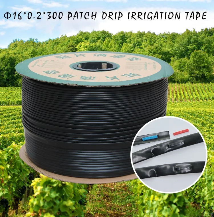 china drip irrigation16mm 0.3mmspace 10cm 15cm 20cm 30cm emitter drip in line irrigation pipe for agricultural irrigation system