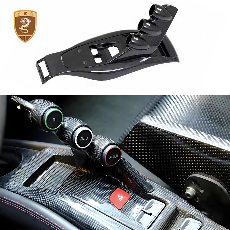 Interruptor de engrenagem de controle central do carro botão painel capa guarnição para ferrari 458 especial decoração proteção acessórios interiores