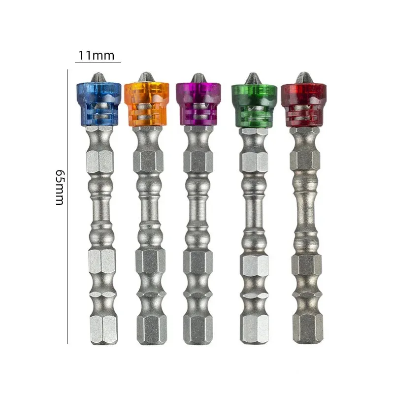 5pcs Screwdriver Drill Bit With Magnetic Bit Bit 1/4 inch 6.35mm Hex Handle Electric Drill Tool Attachment Single Head