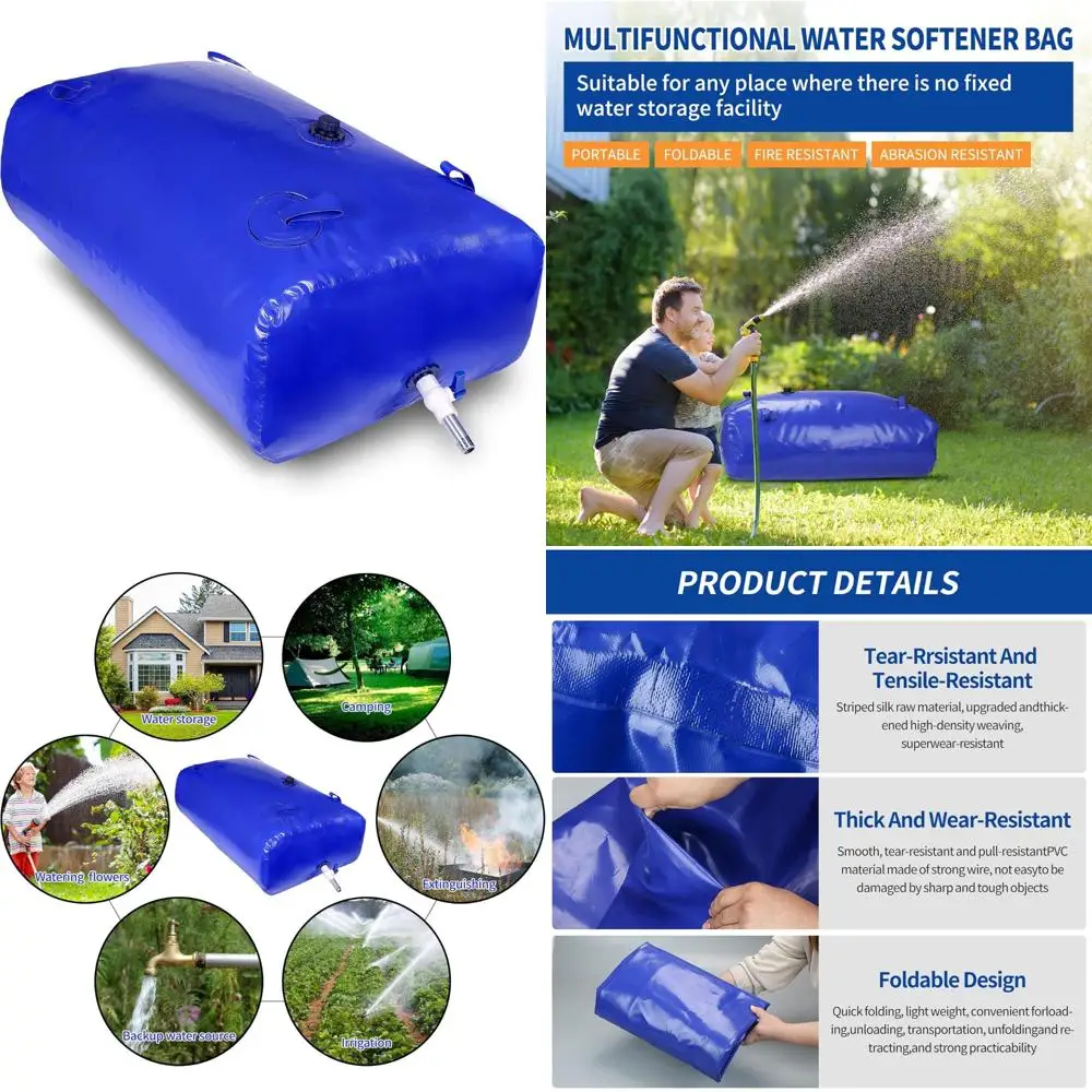 ถังเก็บน้ำพับได้ขนาดใหญ่ ความจุสูง พกพาสะดวก ถังน้ำแบบพับได้ ความจุ 2480 ลิตร/650 แกลลอน สำหรับบรรเทาภัยแล้งและอื่นๆ