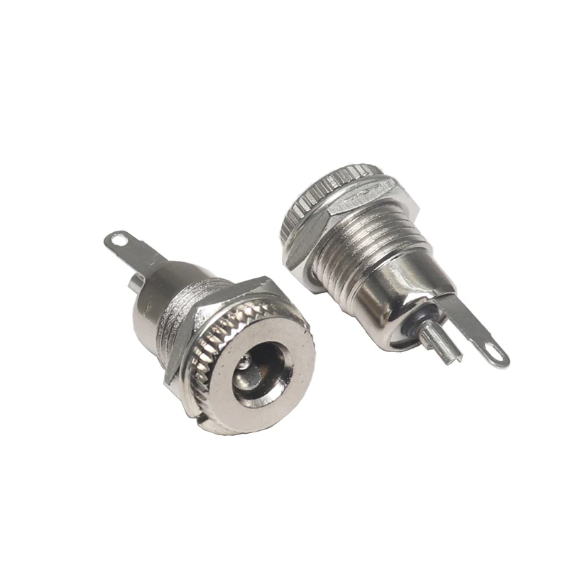 【5PCS】DC-099 5.5mm x 2.1mm 2.5mm DC Power Jack Socket DC099 Female Panel Mount Connector Metal 5.5*2.1 5.5*2.5