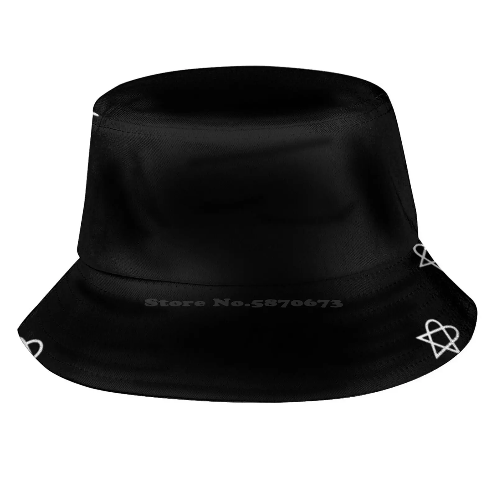 Heartagram Shower (White) Sun Cap Fisherman Hat Bucket Hats Him His Infernal H I M Heartagram Love Metal Ville Valo