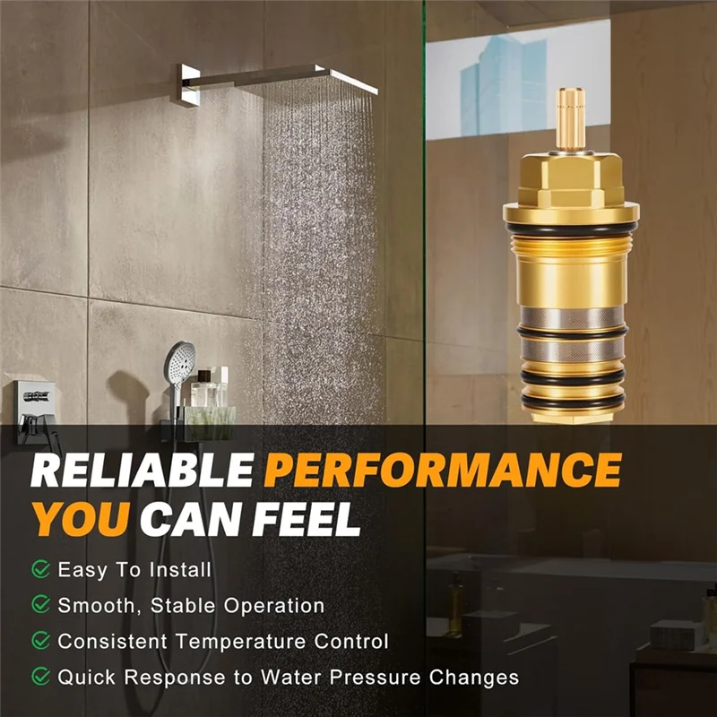 AT43-خرطوشة ترموستاتي نحاسية 94282000 3/4 بوصة لاستحمام Hansgrohe Ecostat لصمامات الدش البيئية وحشو الحوض #6