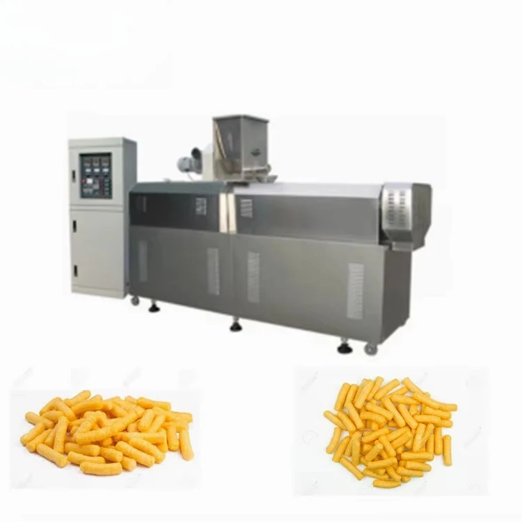 Puff Snack Production Line Twin Screw Extruder Corn Chips Food Making Machine