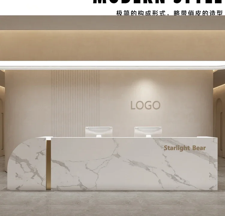 استقبال الأثاث مكتب رخيص تصفيف الشعر طاولة مضادة طاولات الحفلات الحديثة معهد الجمال Bancone استقبال بنك المنزل