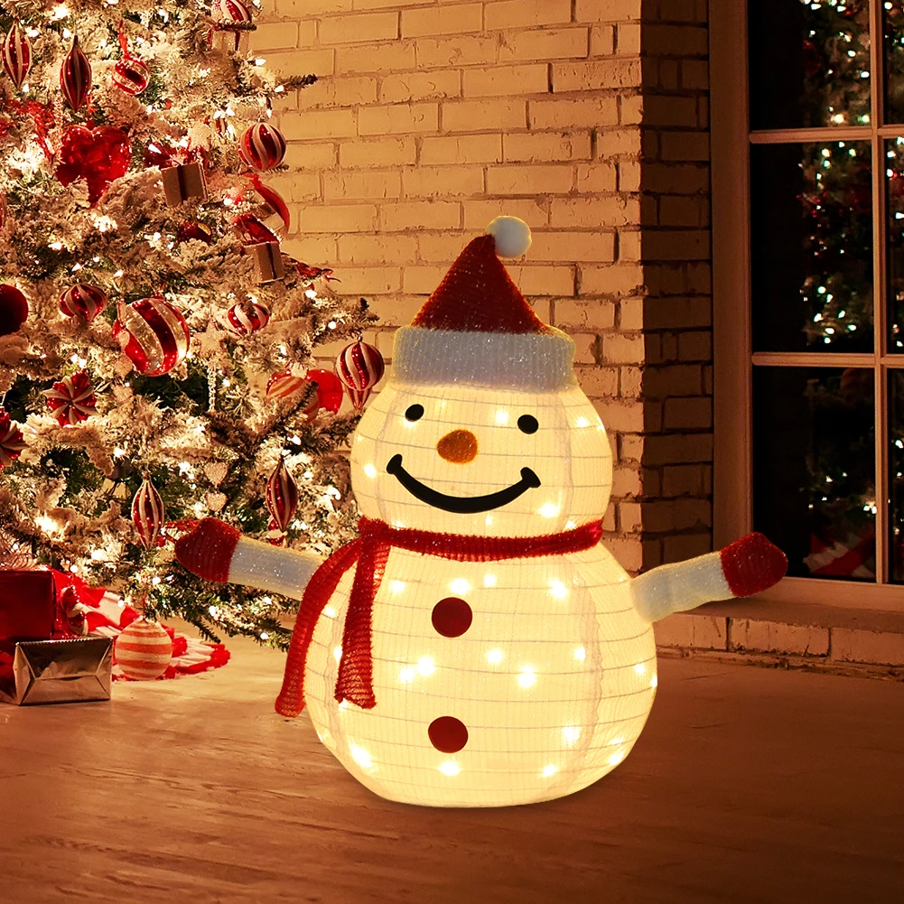 Christmas Party Decorative Light IP65 Waterproof Lluminated Folding Decoration Lamp Up Holiday New Year's Merry Xmas Decor 2024