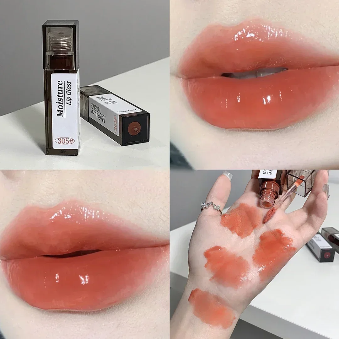 Spiegelolie Helder Water Licht Lipgloss Kristallen Lip Tint Blijvende non-stick Cup Punk Rokerige Vloeibare Lipstick Make-up lipgloss