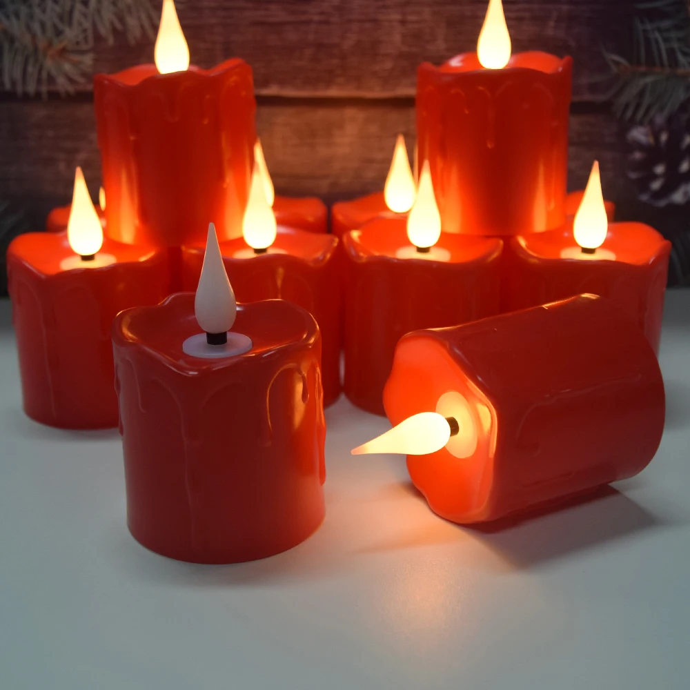 FPOO Rechargeable Candles,12pcs Led Lights Timer Remote,Flameless Candle Light,LED Electronic Candle For Room Decoration Wedding