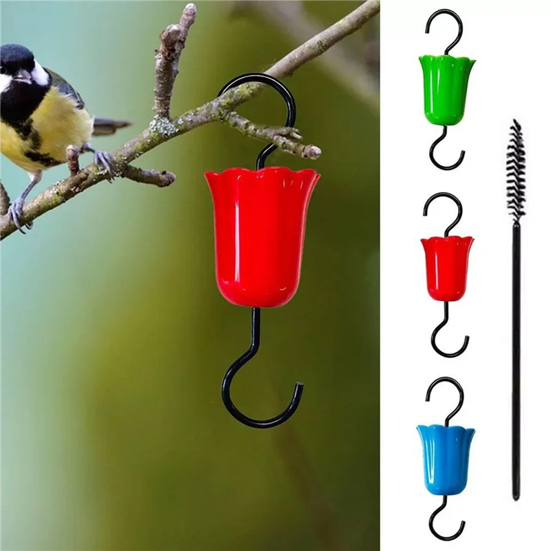 A04G-6PCS Ant Moat For Hummingbird Feeders Hummingbird Feeder Ant Guard Hummingbird Feeder Ant Guard Hooks Plastic Hanging