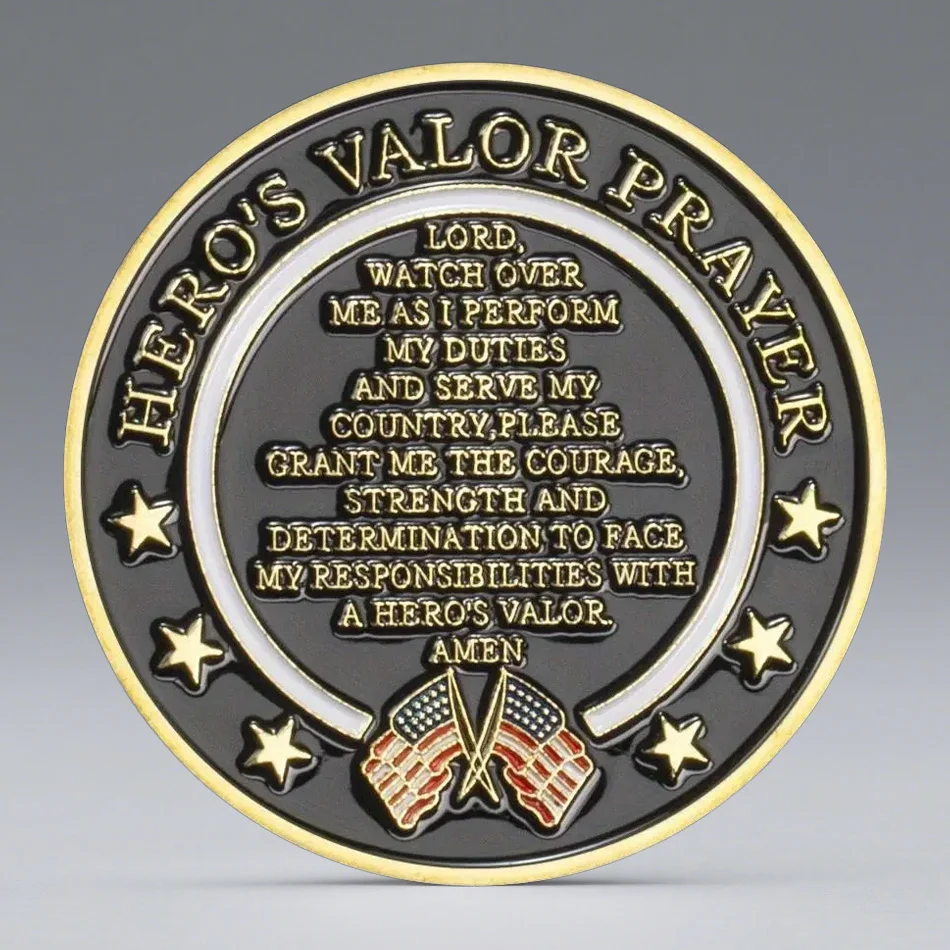 United States Air Force Commemorative Coins Heros Valor Prayer Gold Plated Souvenirs Coin