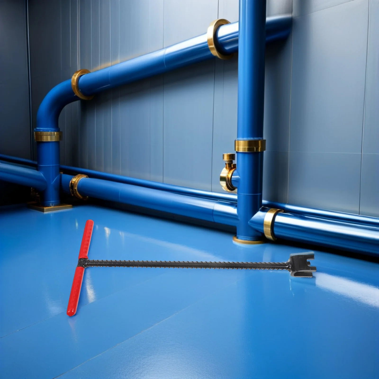 

Water Meter Valve Wrench 17Inch T-Handle Tap Spanner For Water Gas Heating Valves Extended U-Shaped Shut Off Tool Stainless