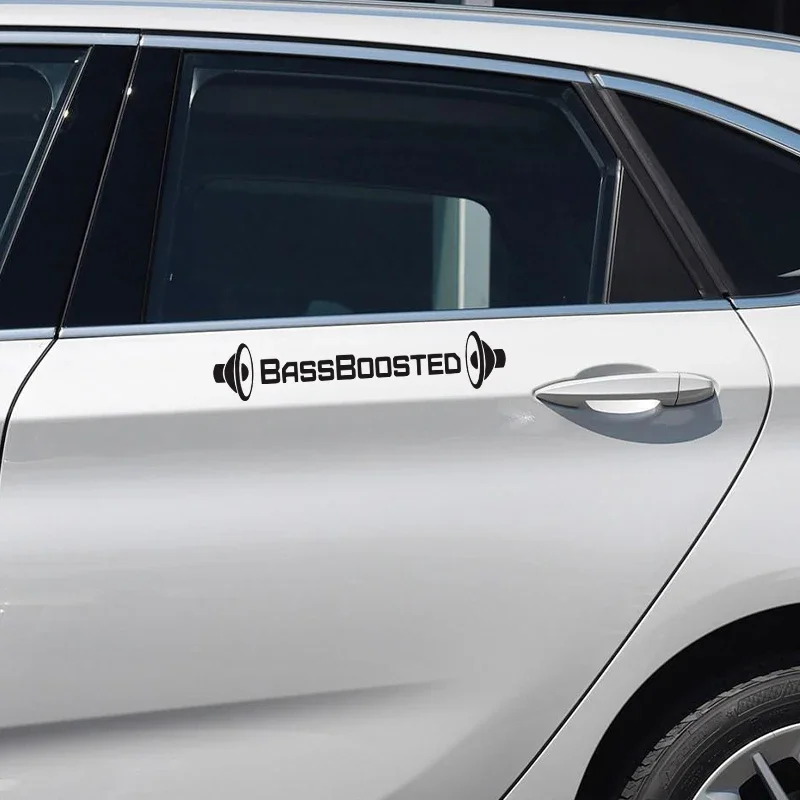 Audio Bass Boosted Sticker 40x8CM Funny Waterproof Vinyl Decal for Car Body Auto Styling Vehicle Decoration Accessory