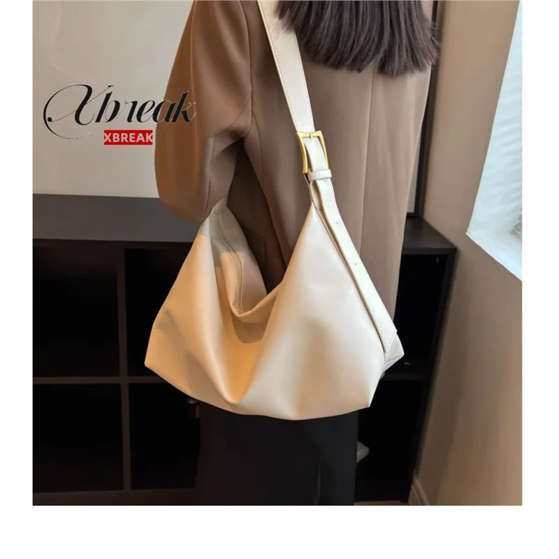 กระเป๋าโท้ทผิวสัมผัสนุ่มระดับไฮเอนด์ ความจุขนาดใหญ่ สะพายไหล่เดียวหรือสะพายข้าง สำหรับเดินทางไปทำงานและเรียน  กระเป๋าจักรยานสำหรับตลาด