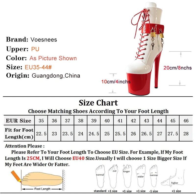 Women\'s Boots New Sexy Fetish Striptease Shoes T Show Club Party Ankle Boots Thin High Heels Laces Belt Buckle Padlocks Boots
